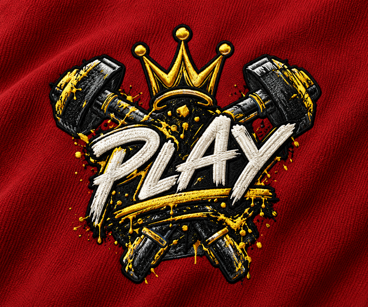 Play – Red Premium Terry Oversized T-Shirt