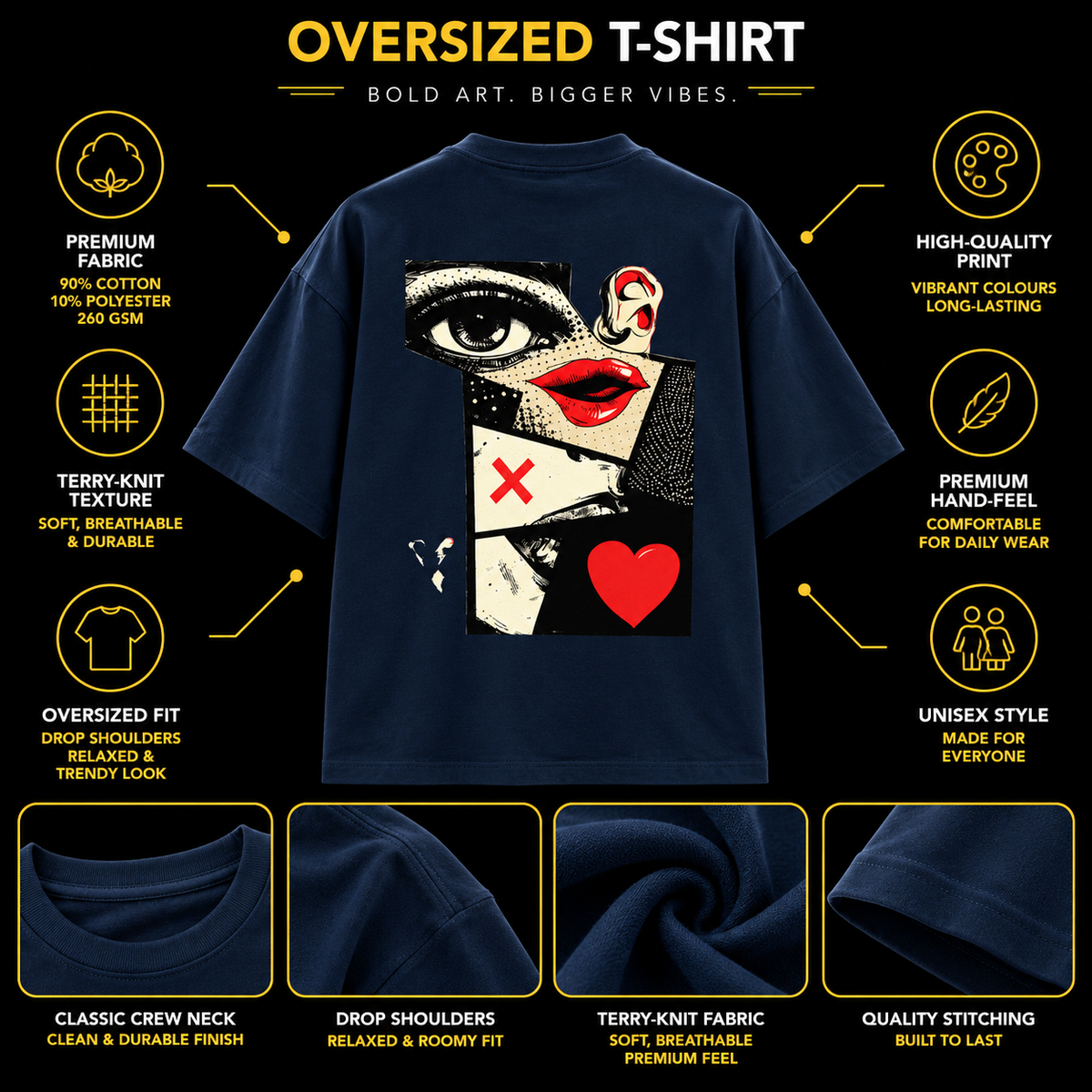 Unisex Terry Oversized Tee